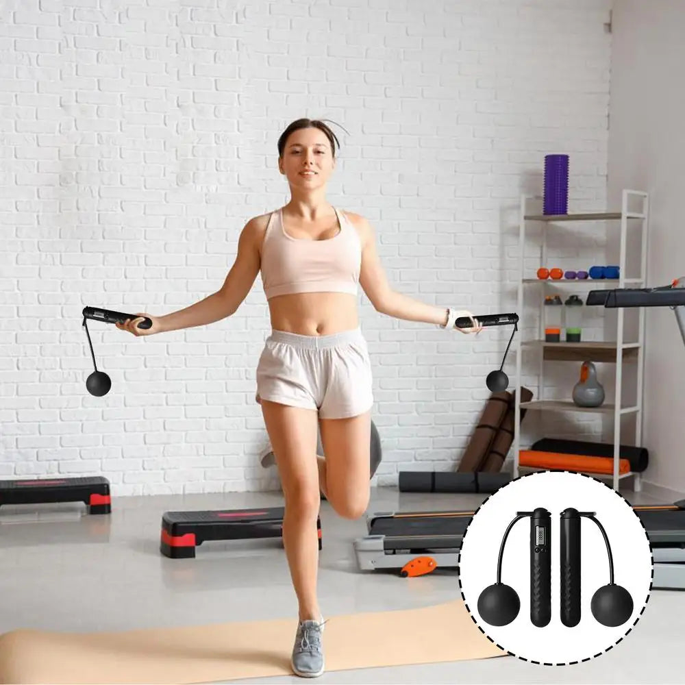 Cordless Jump Rope Portable Cordless Ropeless Skipping Rope Professional Digital Jump Rope With Counter Adjustable Indoor