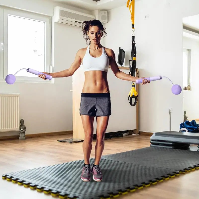 Ropeless Jump Rope Anti-slip Cordless Skipping Rope Counting Smart Weight System Indoor Fitness Equipment Adjustable Digital